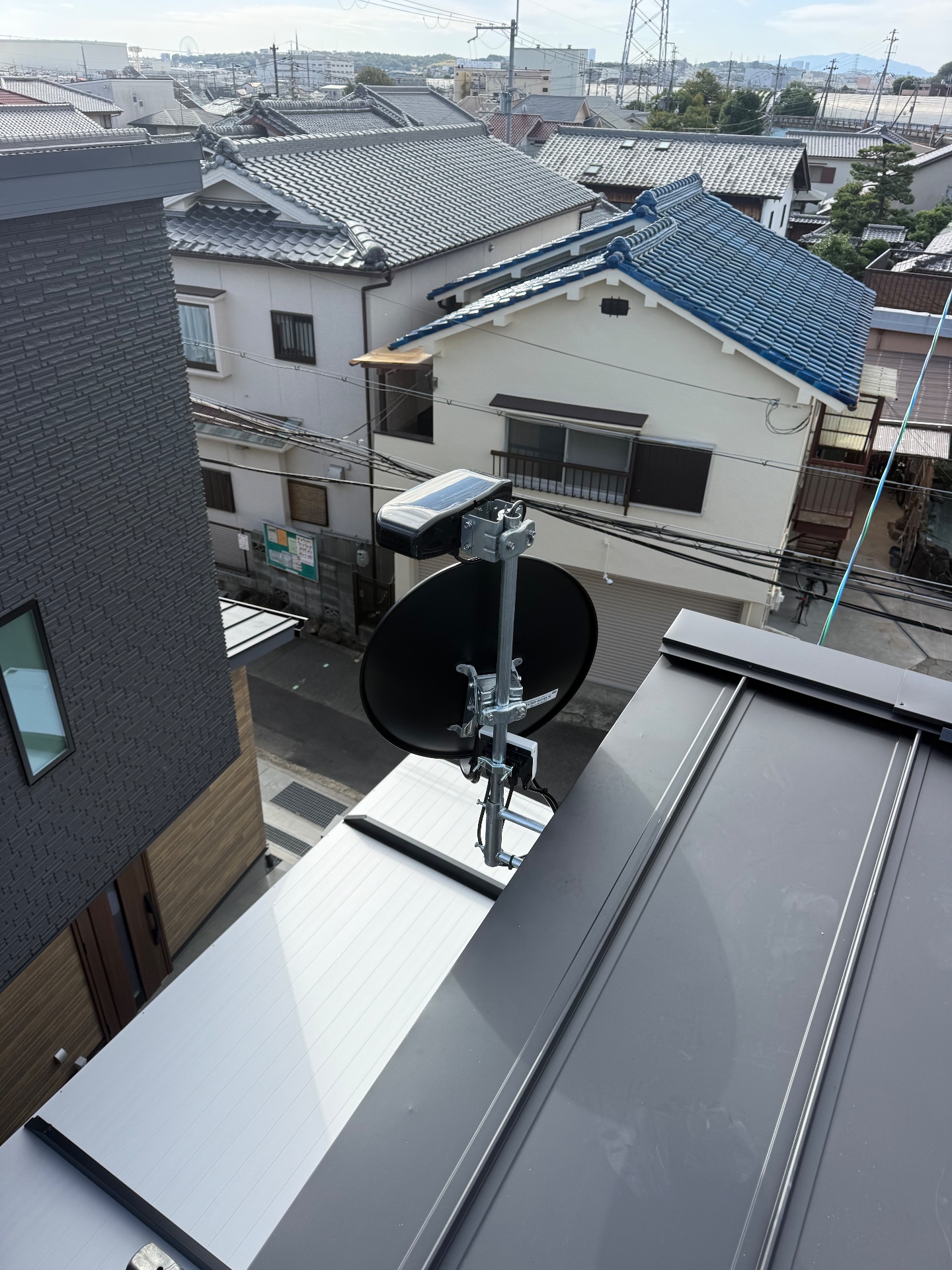 大阪府茨木市の地デジ・BS新規（アンテナ）施工写真